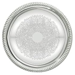 silver round tray