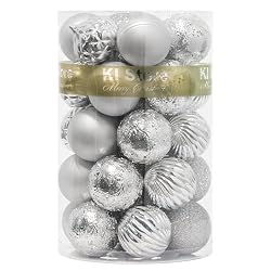 silver christmas balls