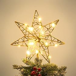gold star christmas tree topper