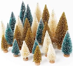 neutral miniature christmas trees