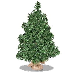 tabletop plain green christmas tree