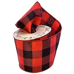 red black gingham ribbon