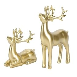 gold deer christmas figurine