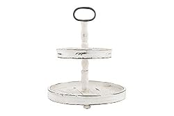 white wood tiered tray