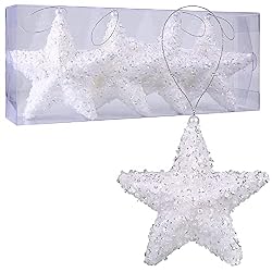 white christmas star ornaments