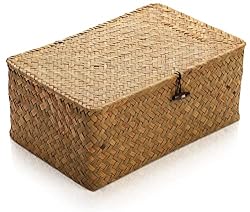 woven basket with lid