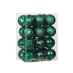 dark green christmas balls
