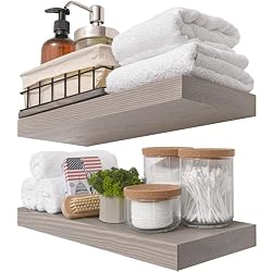 floating wood shelves