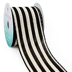 black white stripe ribbon