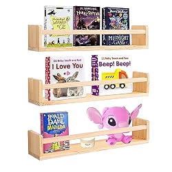 natural wood wall shelf