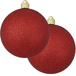 dark red glitter balls