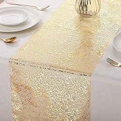 gold table runner