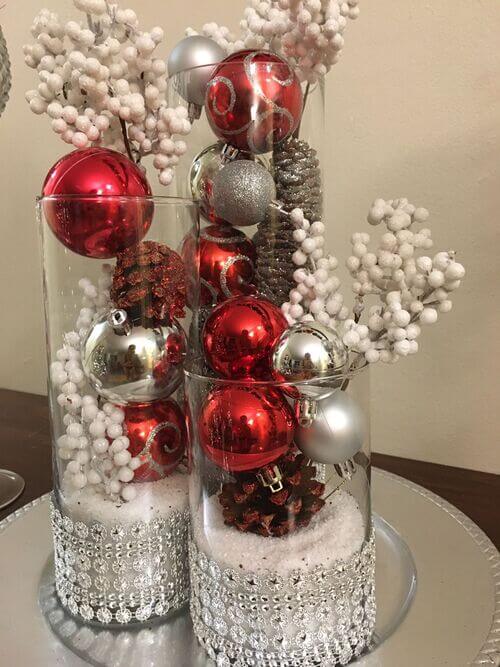 cylinder vase christmas centerpiece