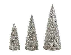 silver ceramic trees