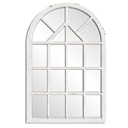 white wood farmhouse mirror
