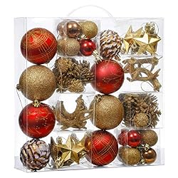 red and brown ornaments