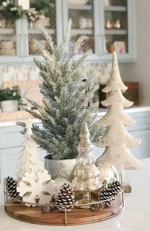 kitchen island tray decor