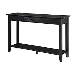 black console table