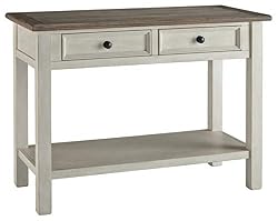 white washed entry table