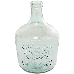 clear blue glass vase