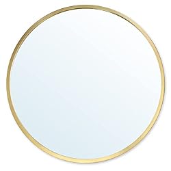 gold round mirror