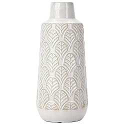 neutral ceramic pattern vase