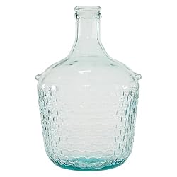 large clear blue vase