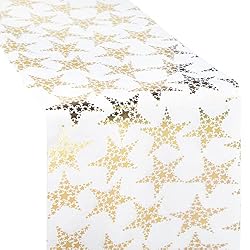 white table runner with stars
