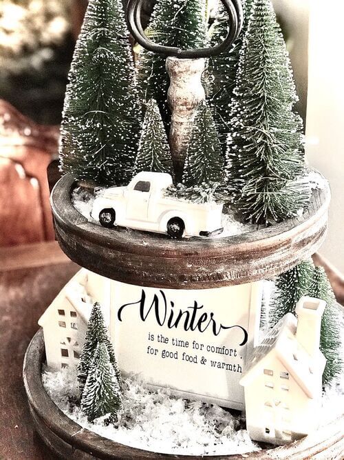 winter themed tray