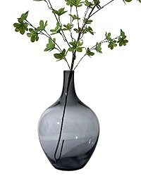 large clear black vase