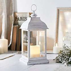 white rustic lantern