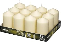 white pillar candles