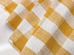 checked coffee table runner