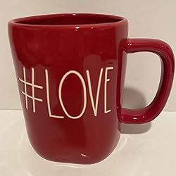 red valentines day mug