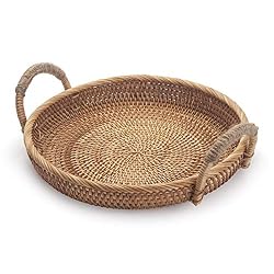 round woven tray
