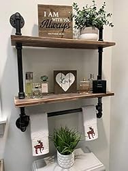rustic bathroom shelves