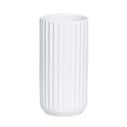 ribbed ceramic vase
