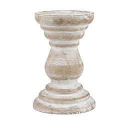 farmhouse wood pillar candle holder