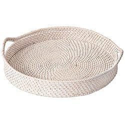 neutral woven tray