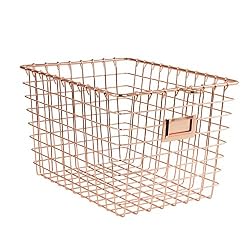 rose gold wire basket