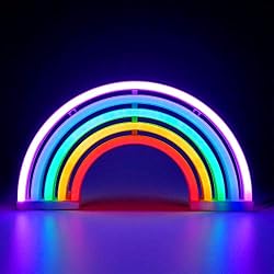 rainbow neon sign