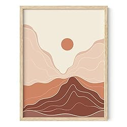 abstract boho mountain art