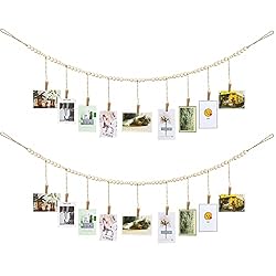 bead garland photo hanger