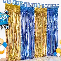 gold and blue tinsel