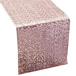 gold sequins table runner