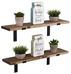 floating shelves with brackets