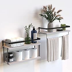 wood shelves with rim