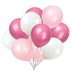 pink and white balloons