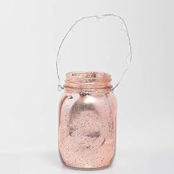 rose gold mason jar