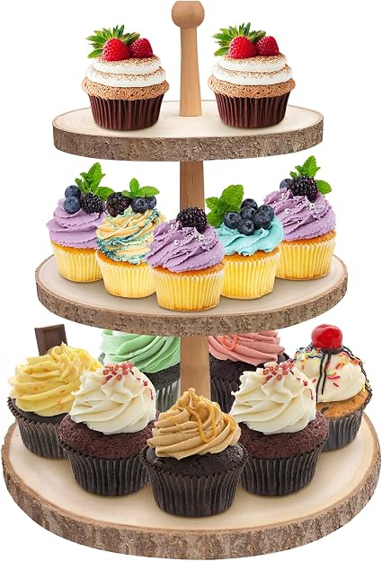 rustic cupcake stand